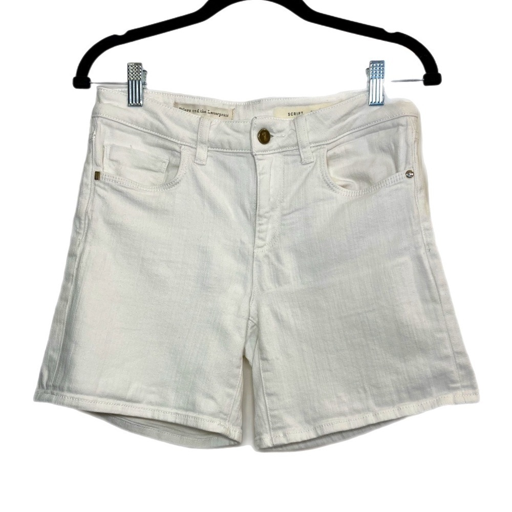 Pilcro high waist white denim shorts